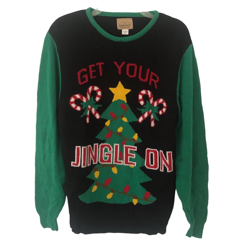 Roebuck & Co. "Get Your Jingle On" Christmas Holiday Knit Sweater